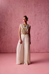 FRONT YOKE JACKET BLOUSE FLAP PANT